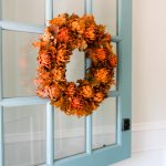Fall Wreath on Blue Dutch Door