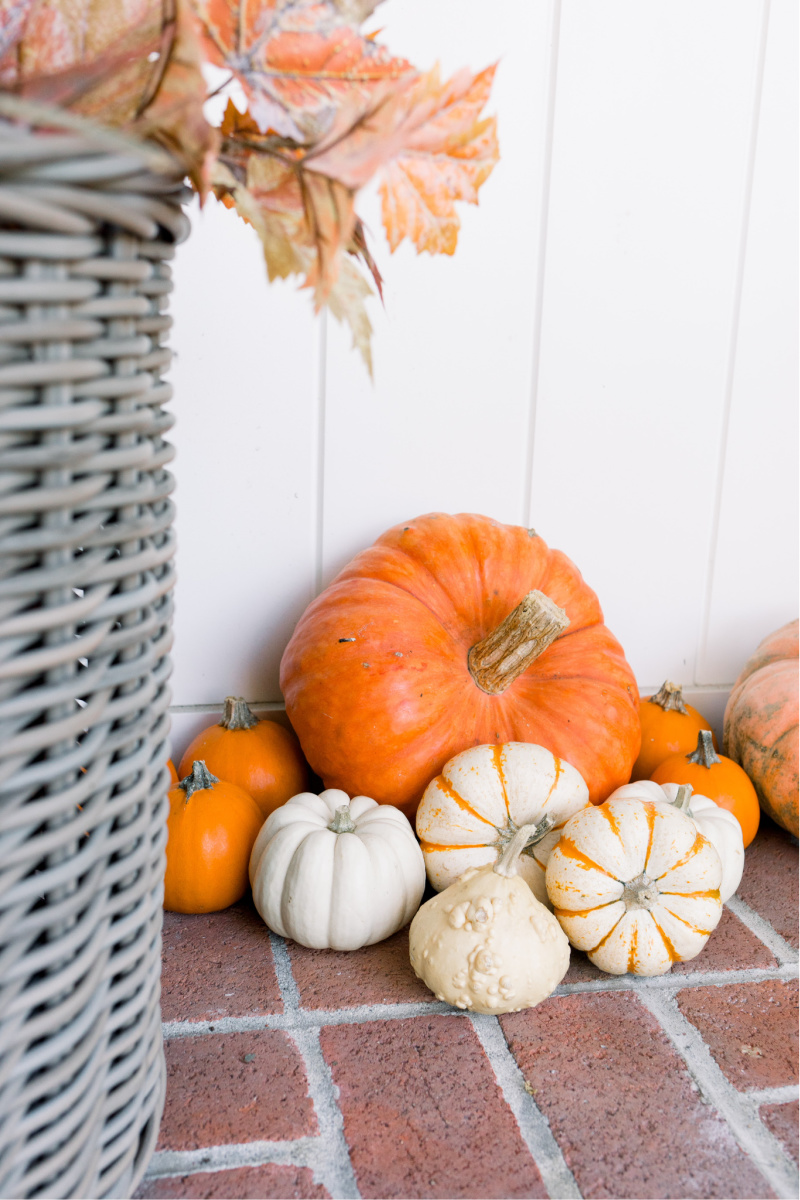 Pumpkin Display on Porch