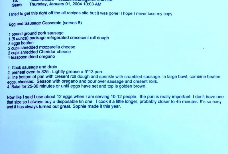 Christmas Breakfast Casserole Recipe