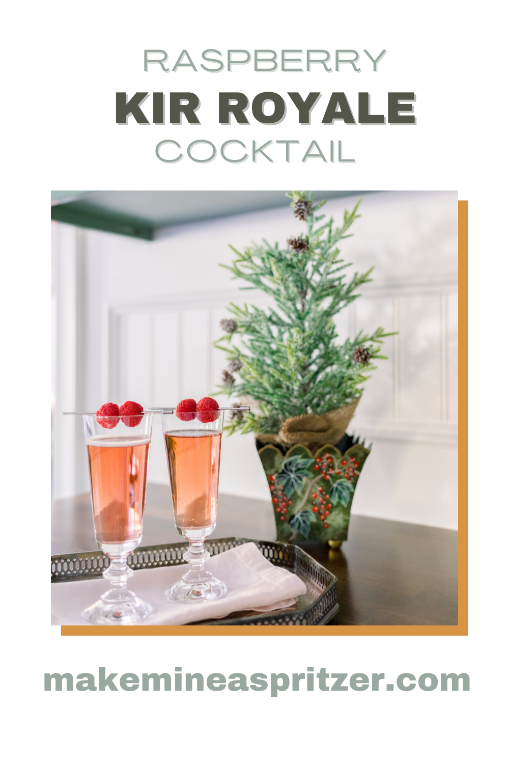 Kir Royal and Christmas Tree Pin