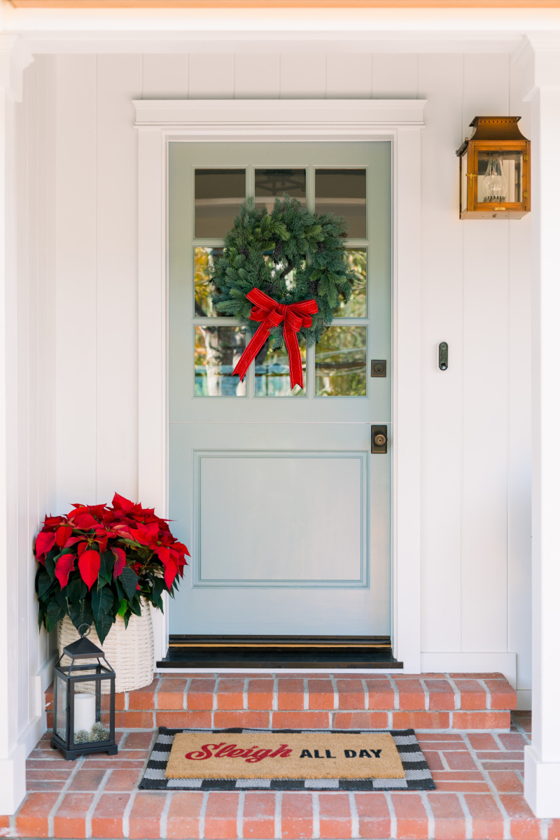 Dutch Door with Christmas Wreath
