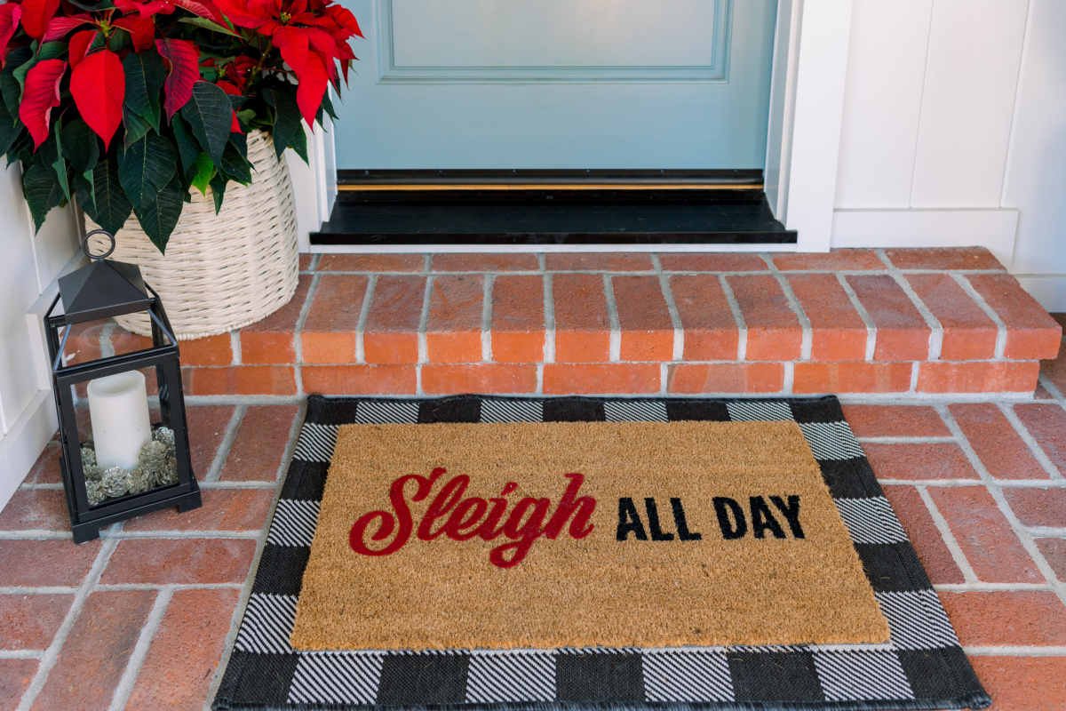Layered Door Mat for Christmas
