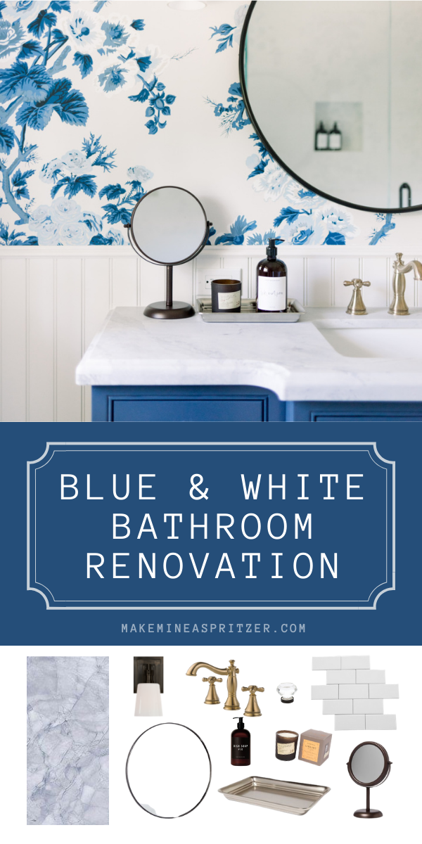 Blue and White Bathroom Pin