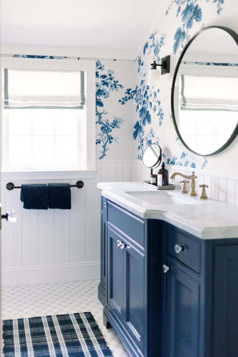 Blue and White Bathroom