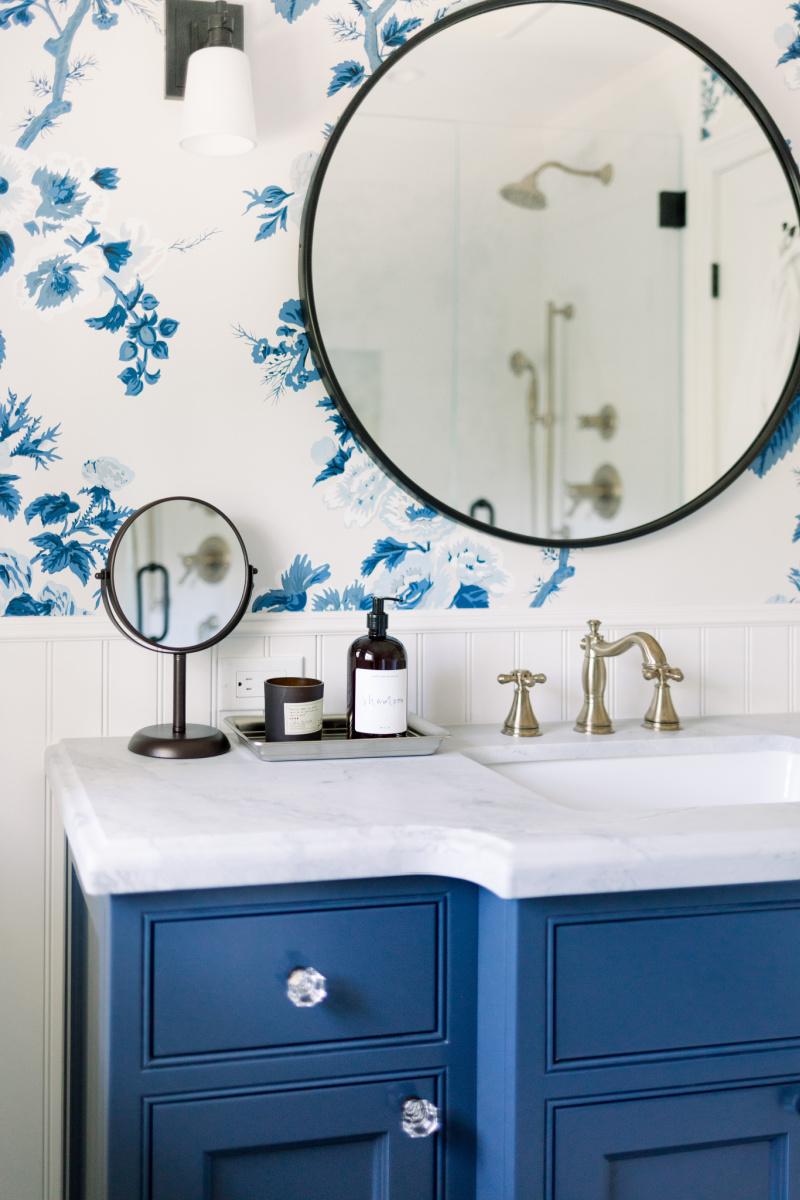 Blue and White Bathroom