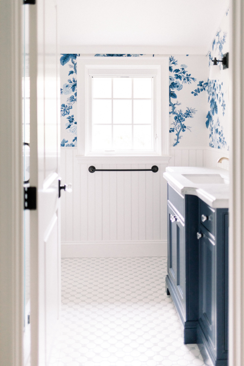 Blue and White Bathroom