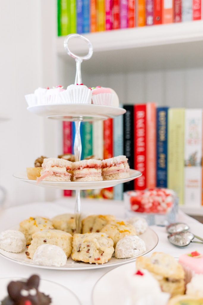 Tea. Tray and Cookbooks