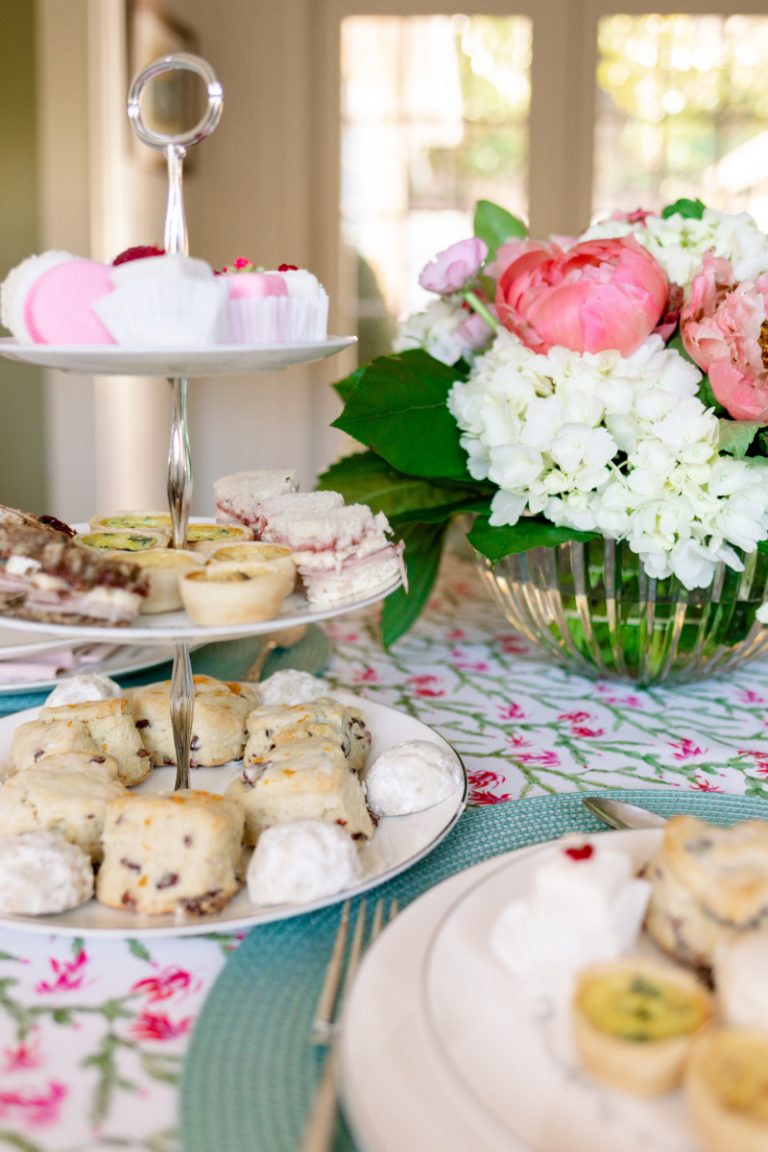 Tea Sandwich Tray and Flowers