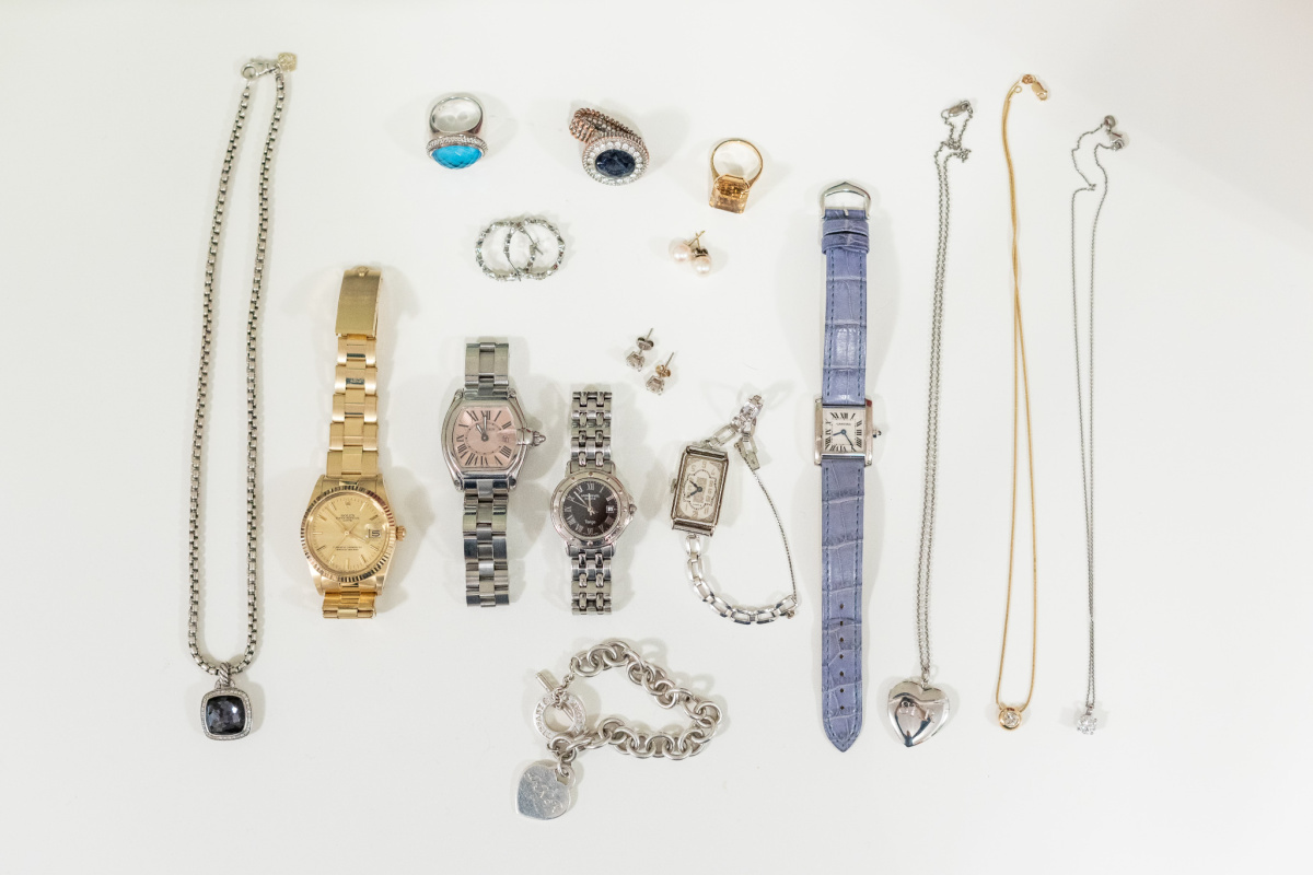 Flatly of jewelry wardrobe.