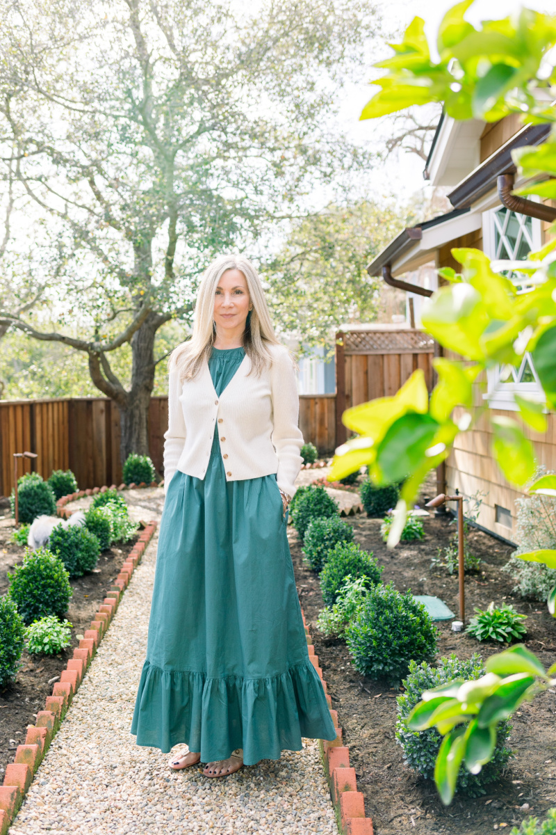 Green Easter Dress and Sweater
