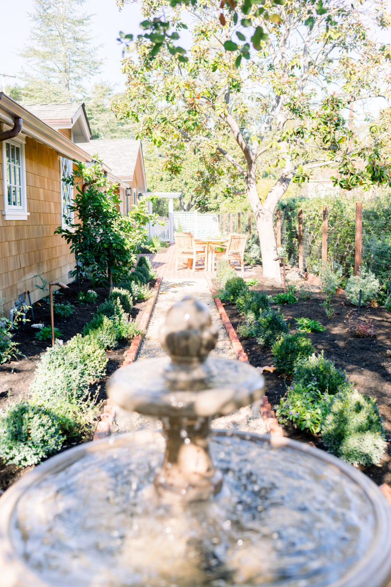 Garden path and fountain