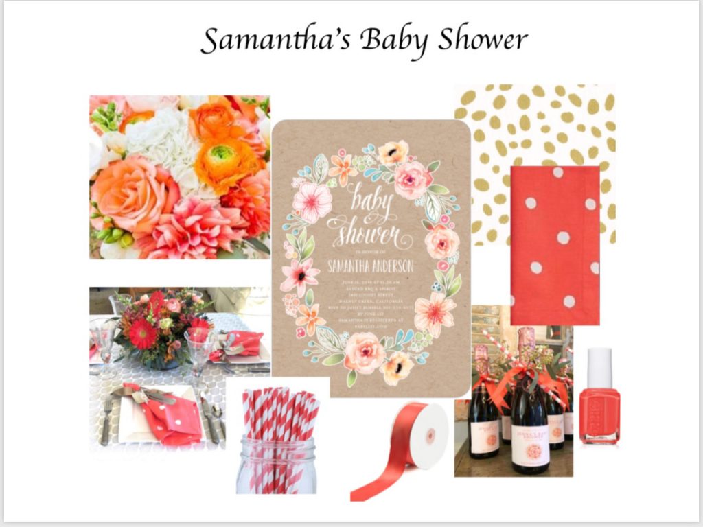 Baby Girl Shower Mood Board