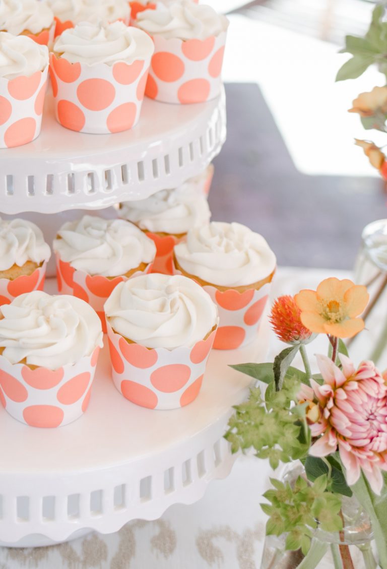 Cupcakes on a tiered stand