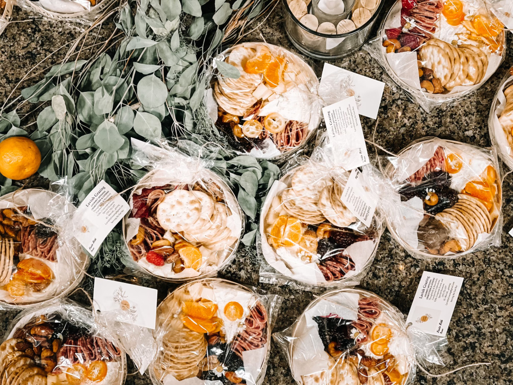 Individual charcuterie plates