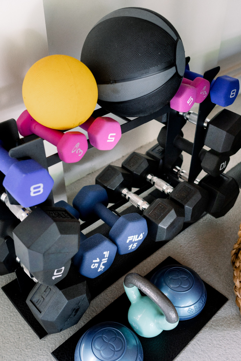 Weight rack and weights