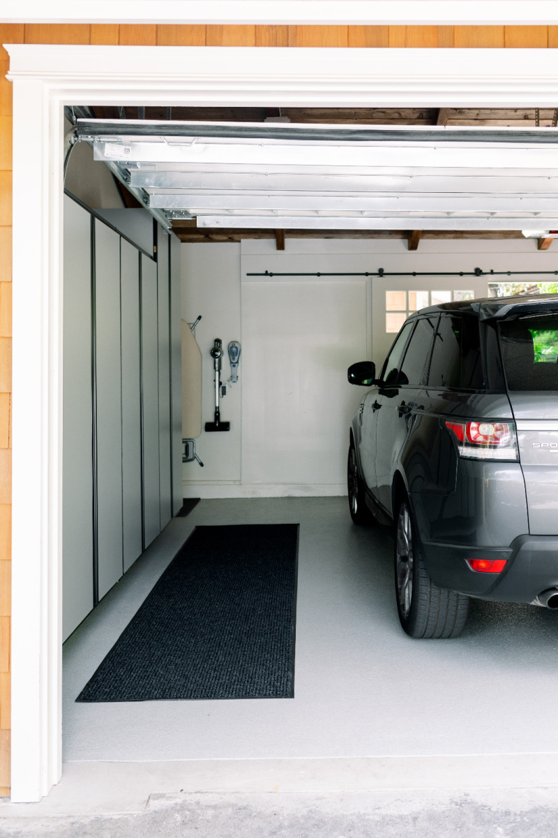 Car parked in garage