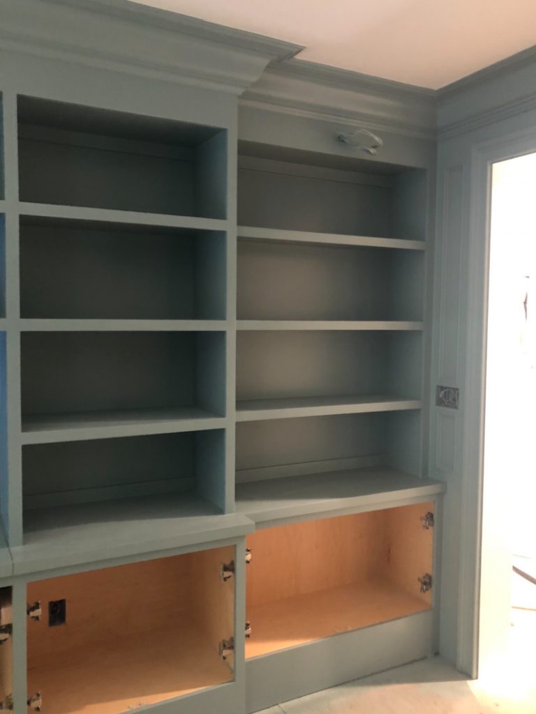 Home Library Shelves Under Construction