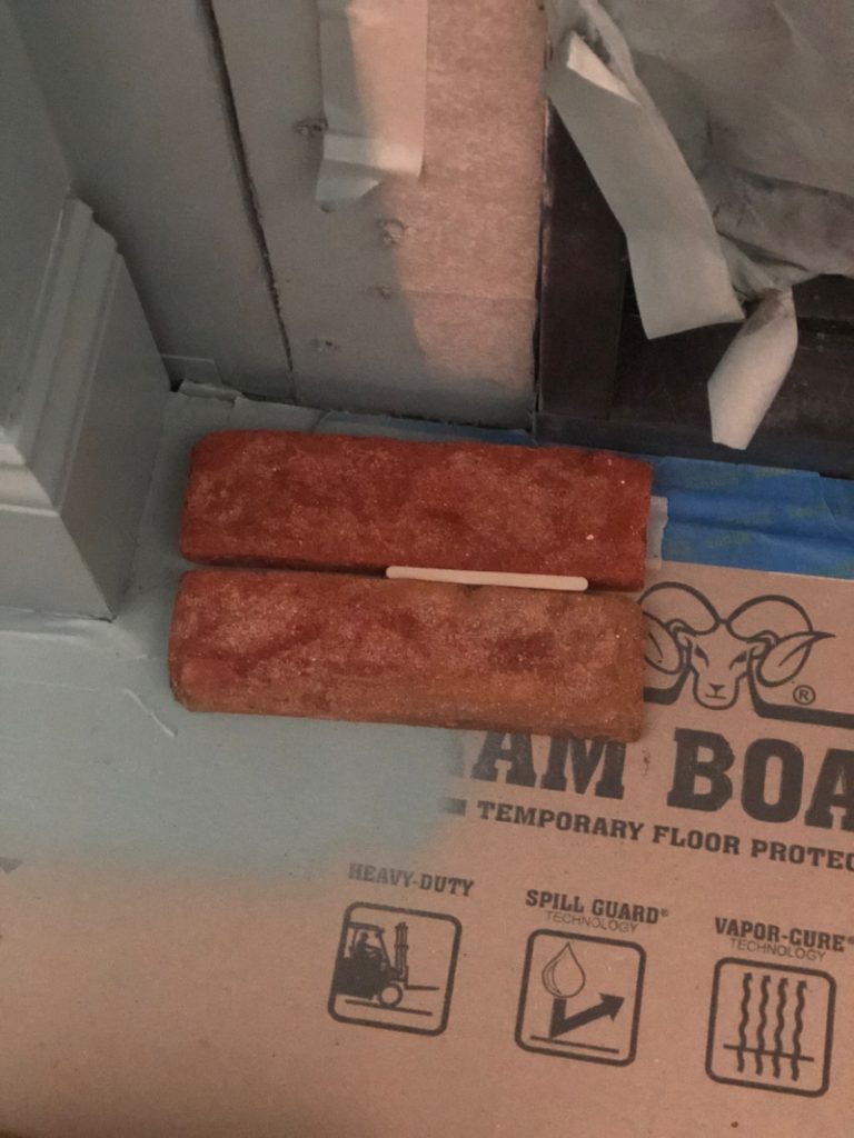 Fireplace brick ready to install