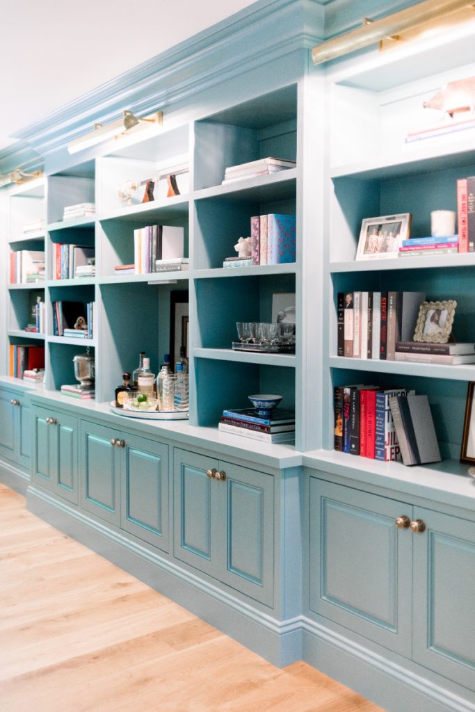 Home Library Styled Shelves