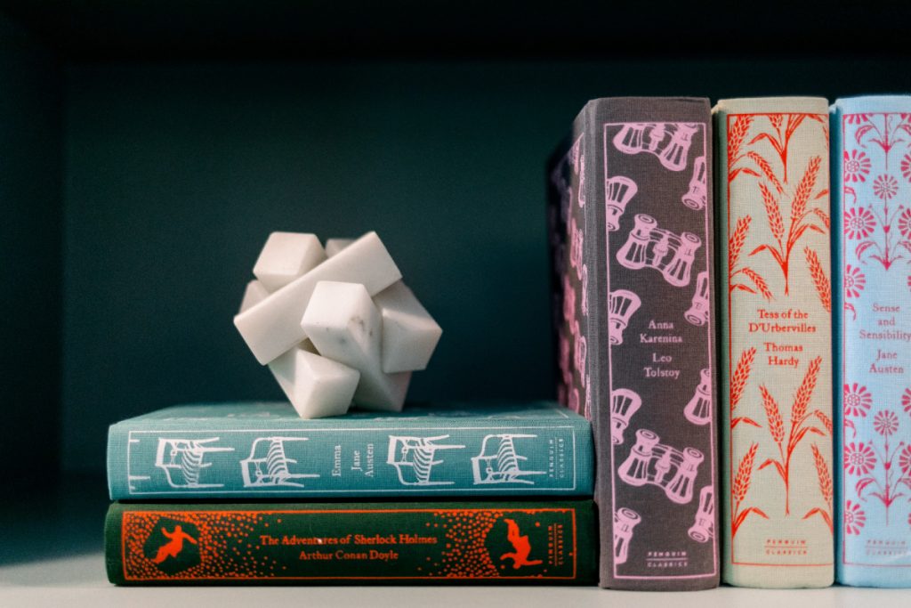 Classic Books on shelf