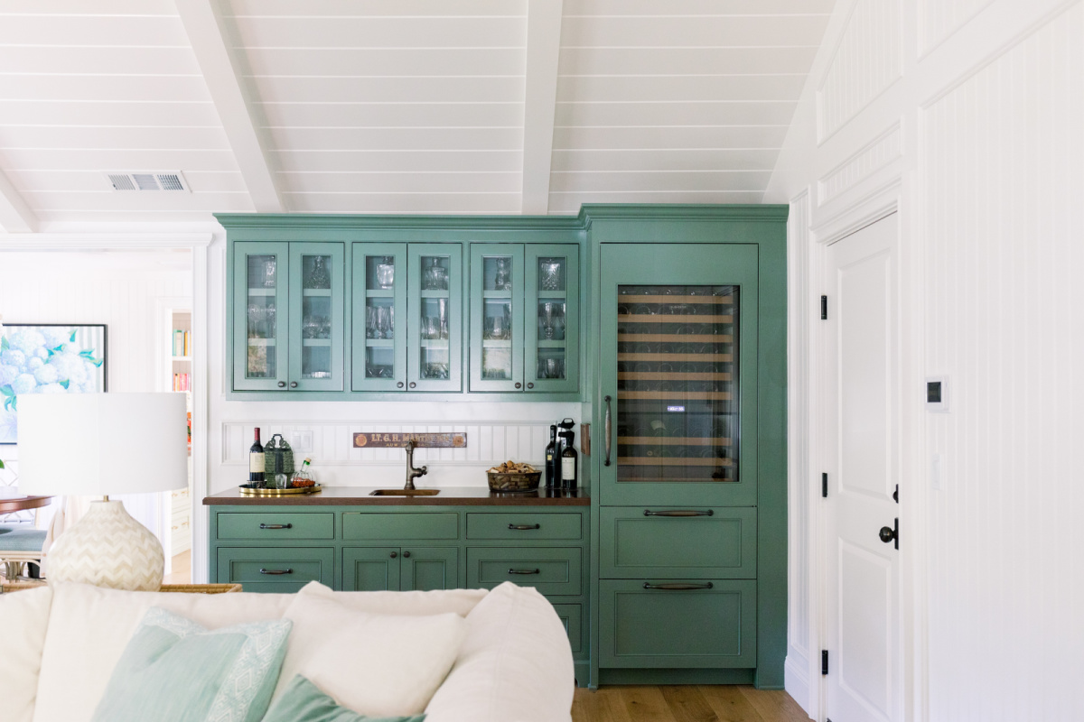 Family room beverage bar