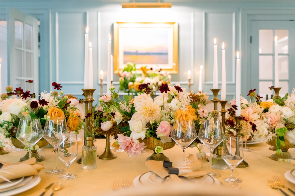 Dinner party in library