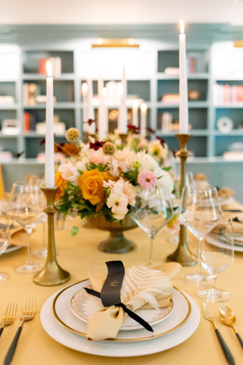 Table setting in the library