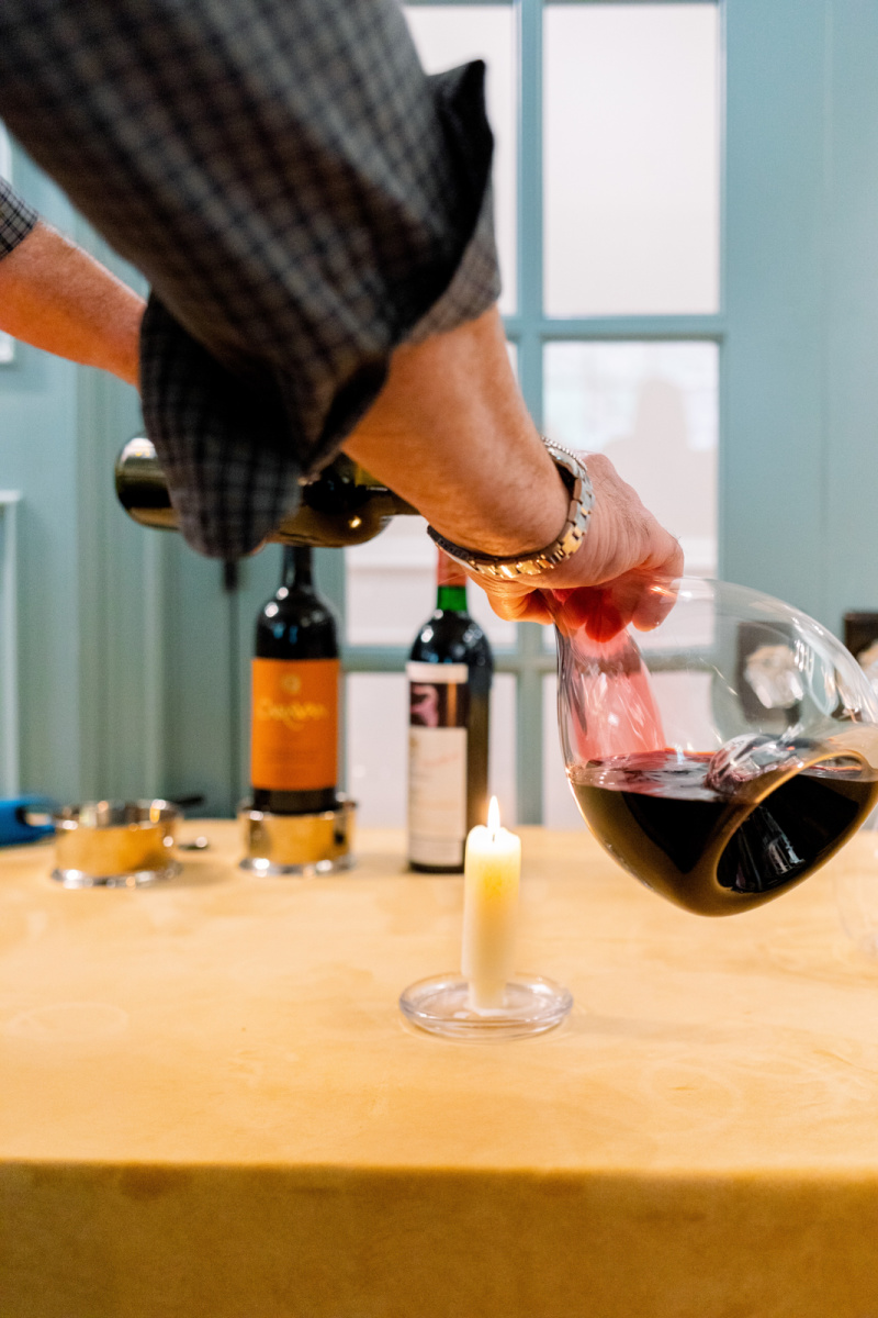 Decanting Mouton Rothschild Bordeaux