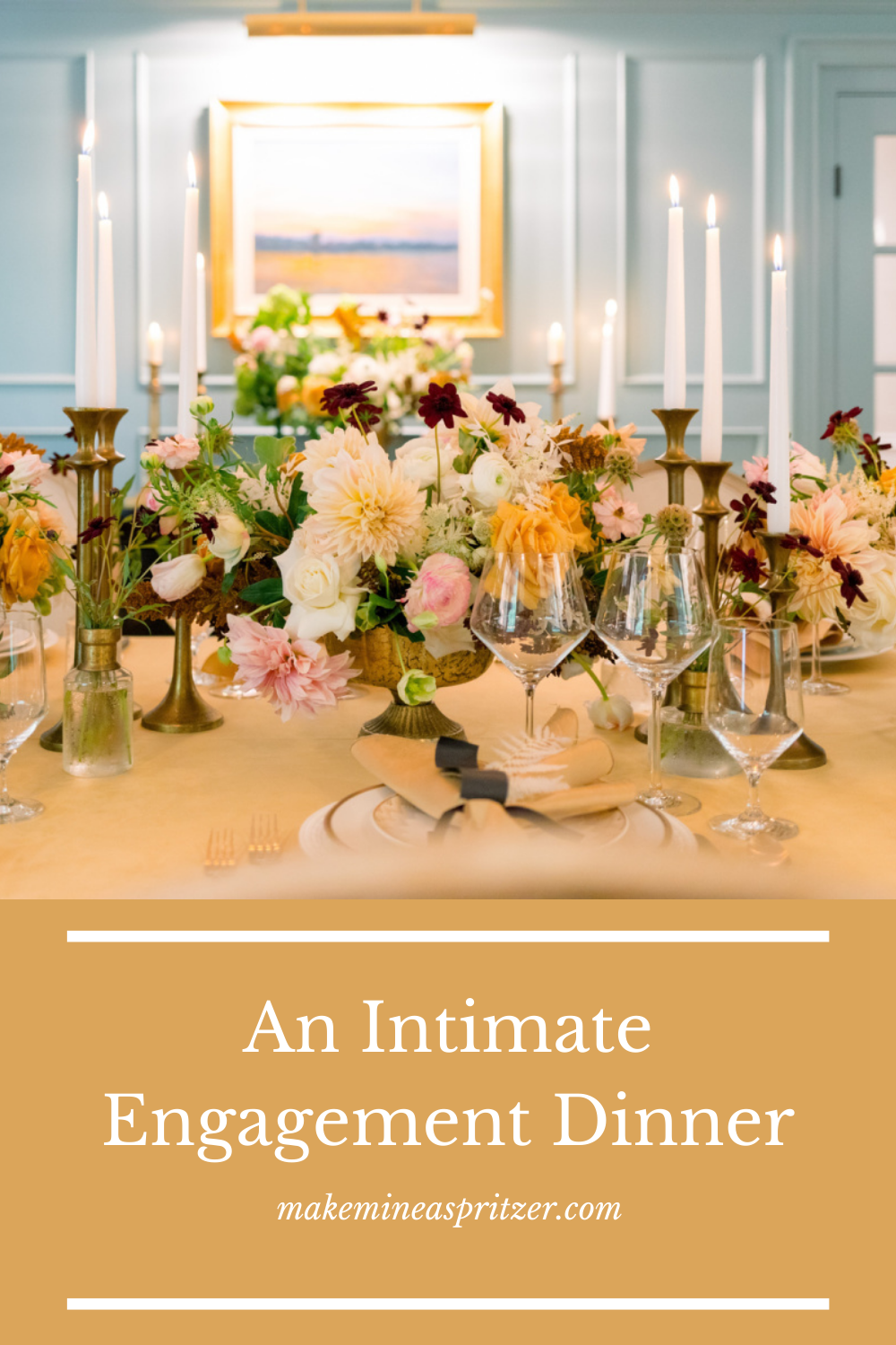 Engagement Dinner Collage Pin