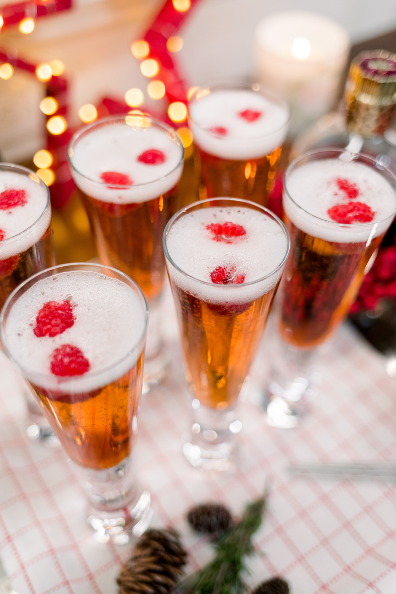 Raspberry Kir Royales