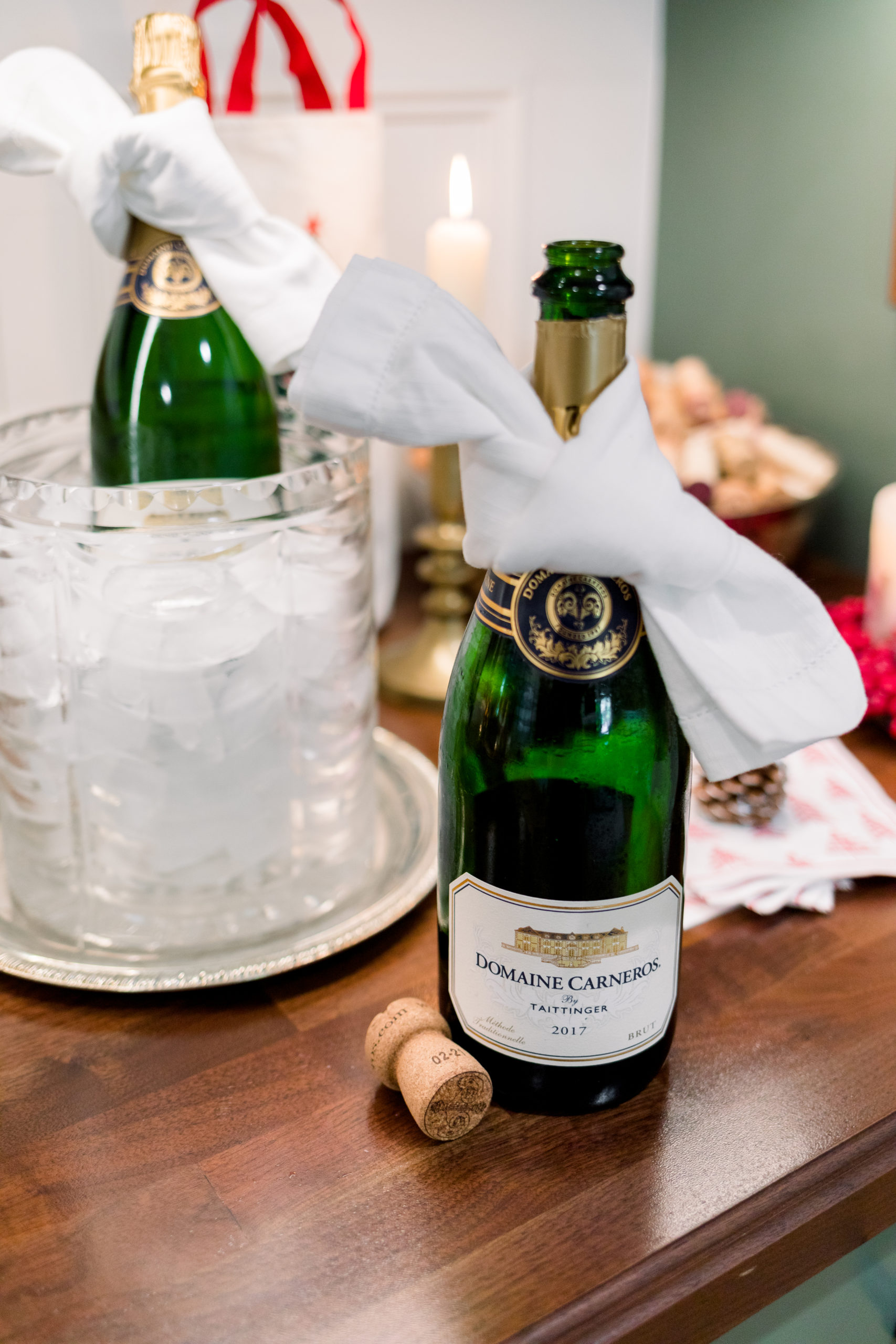Bottles of Sparkling wine on Bar
