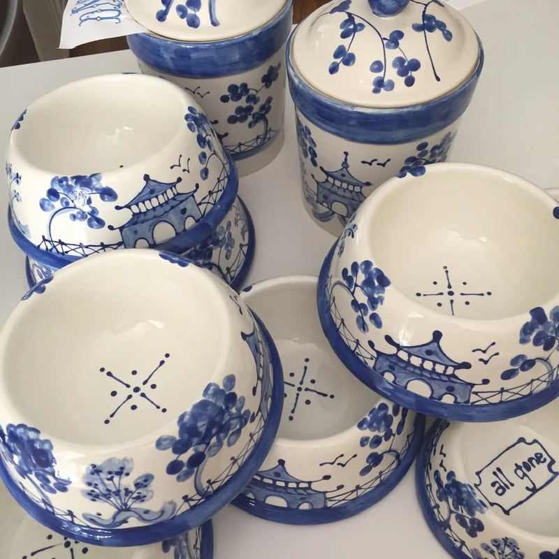 Indigo Home Pet Food Bowls