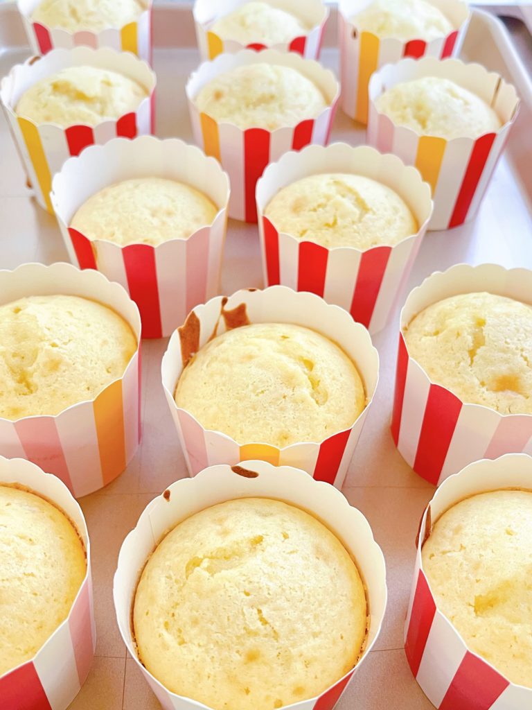 Cupcake fresh out of oven