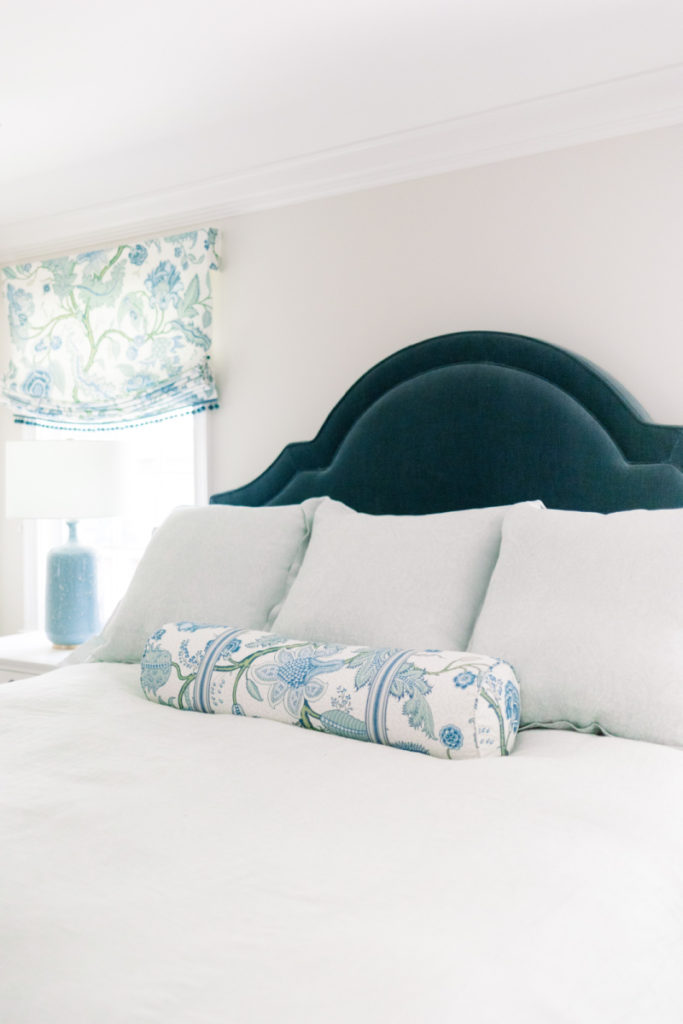 Headboard and bolster pillow