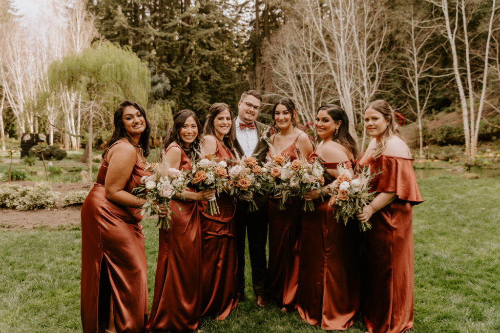 Groom and bridesmaids