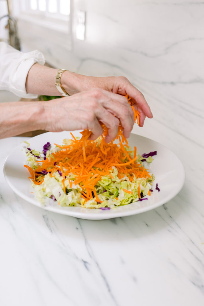 Asian Chicken Salad Prep