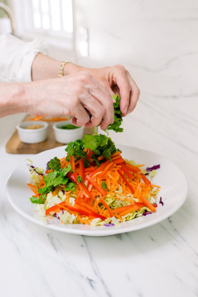 Asian Chicken Salad Prep