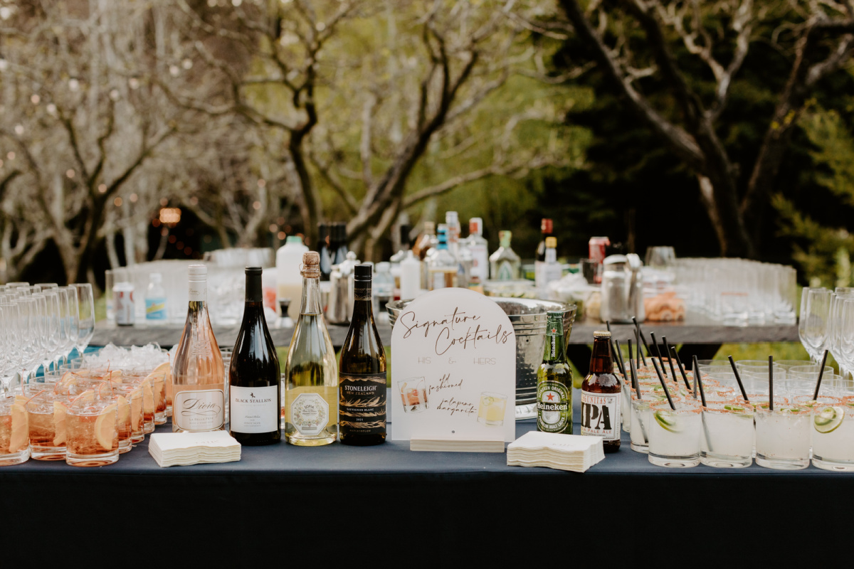 Wedding reception bar