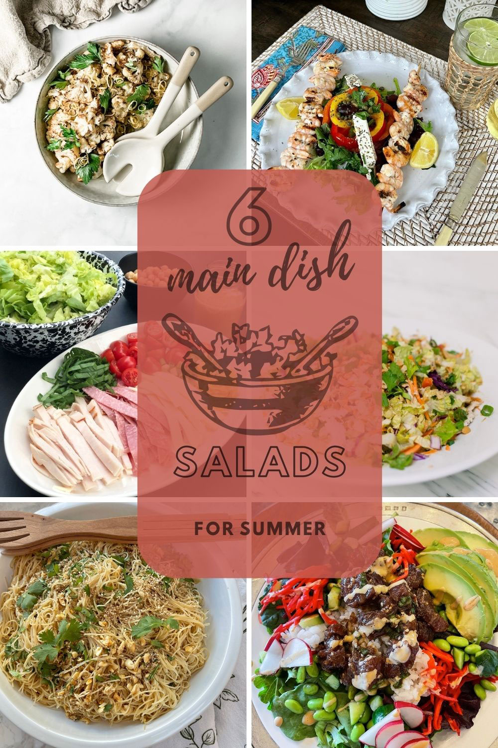 Main Dish Salad Collage