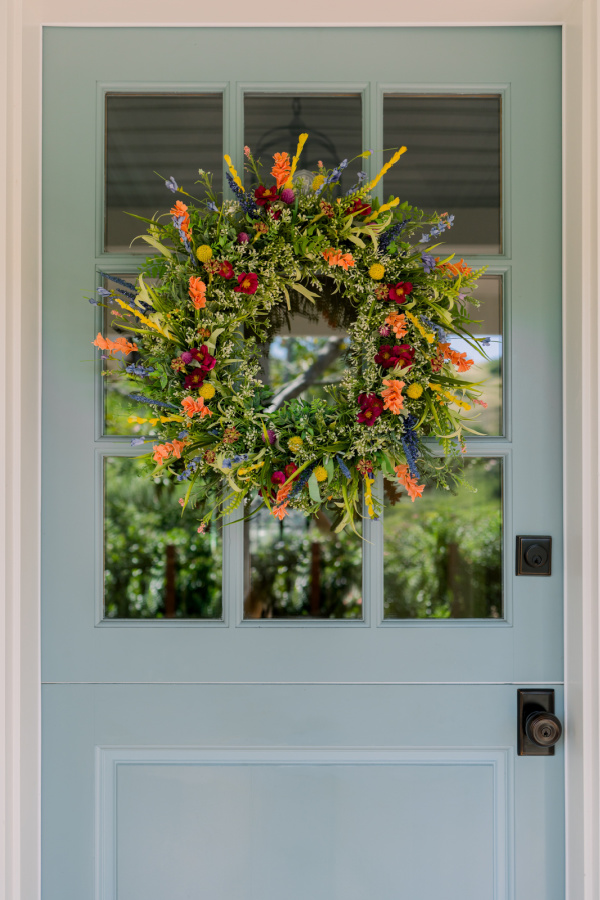 Wildflower door wreath