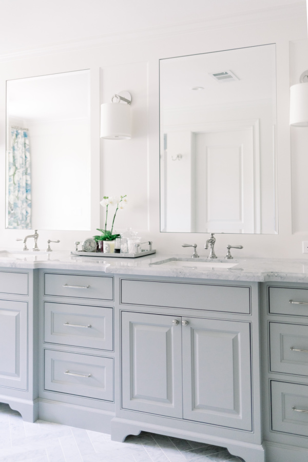 Main bathroom vanity styled