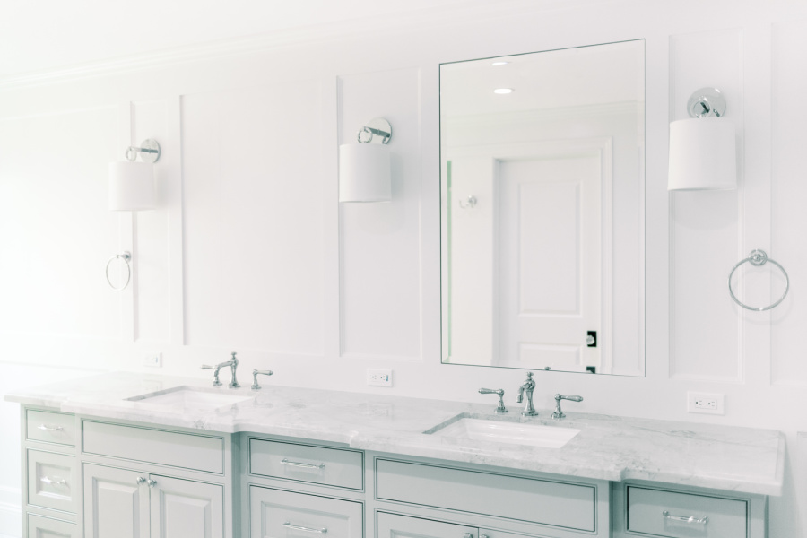 Main bathroom double vanity