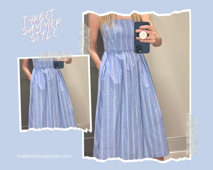 Blue and White Dress Collage