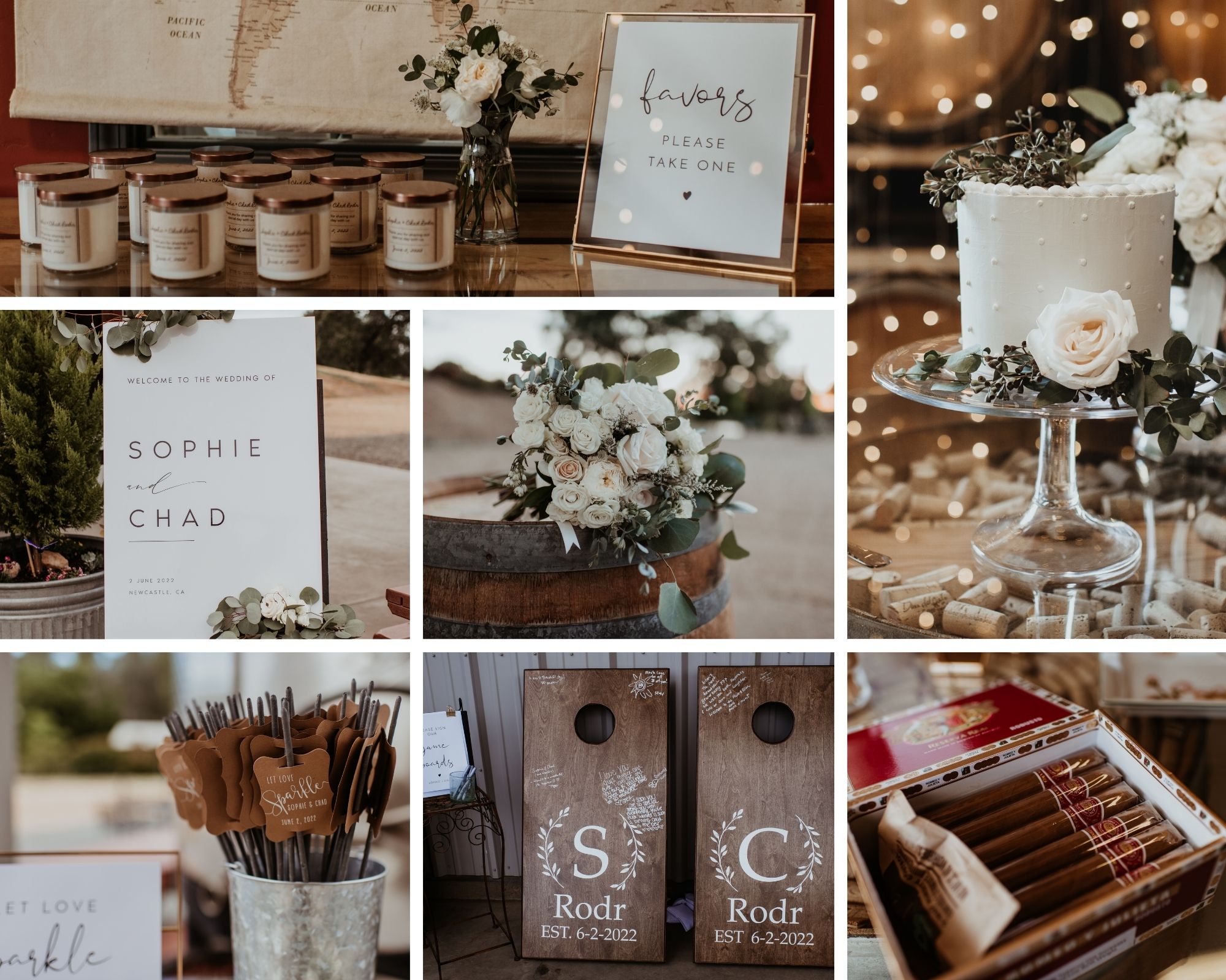 Collage of Wedding Details