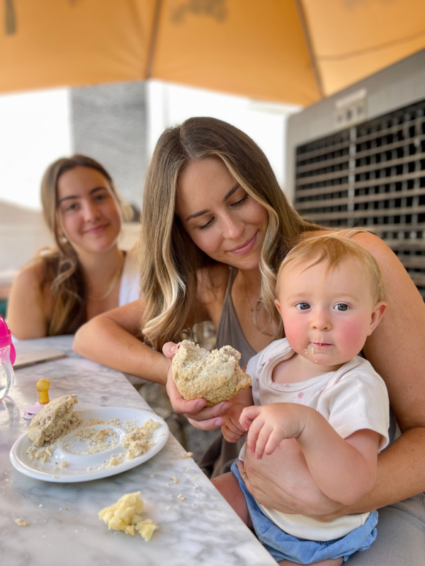 Two woman and a baby