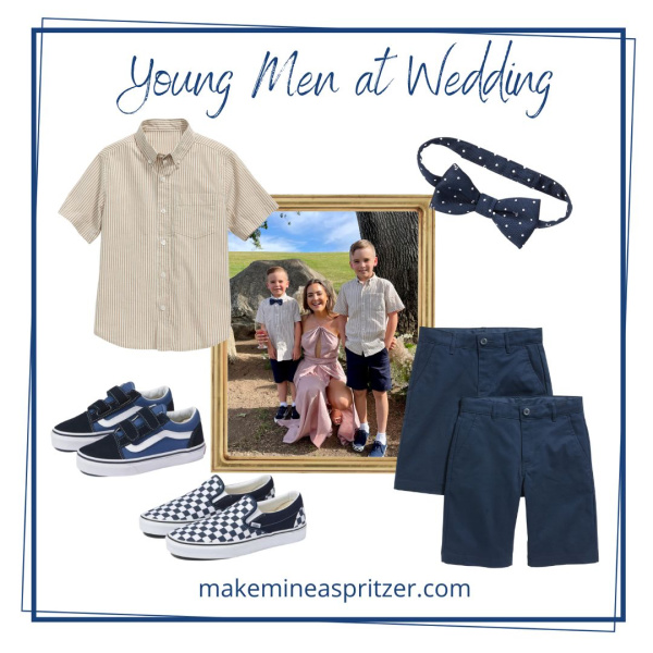 Boys wedding outfit collage