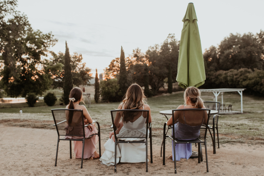 Bride and her sisters