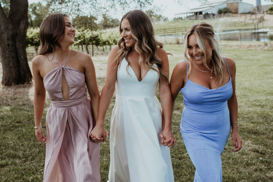 Bride and her sisters