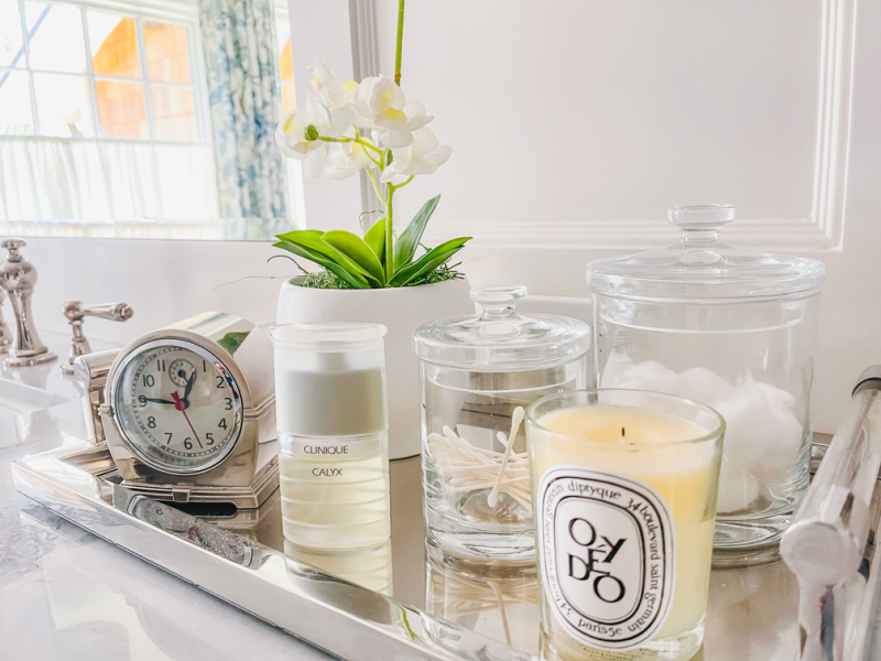 Calyx Perfume on Bathroom Vanity Tray