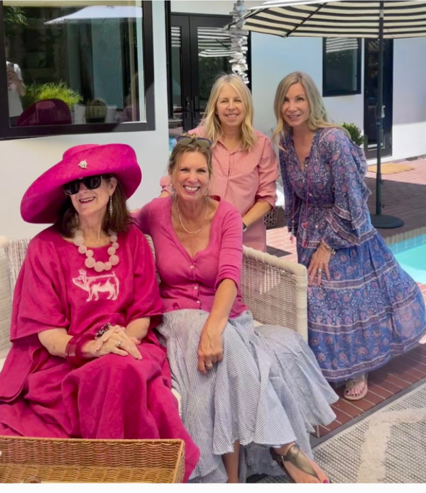 Four ladies on outdoor patio